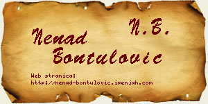 Nenad Bontulović vizit kartica